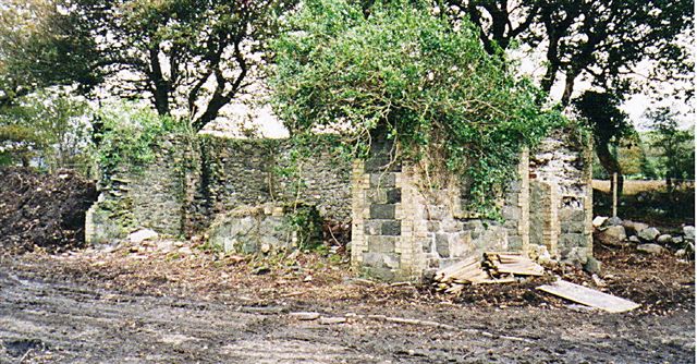 Trackside frontage with shrub and slate edging in 1999